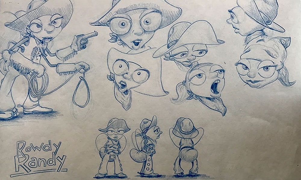 Rowdy Randy Sketches by Zak Pullen